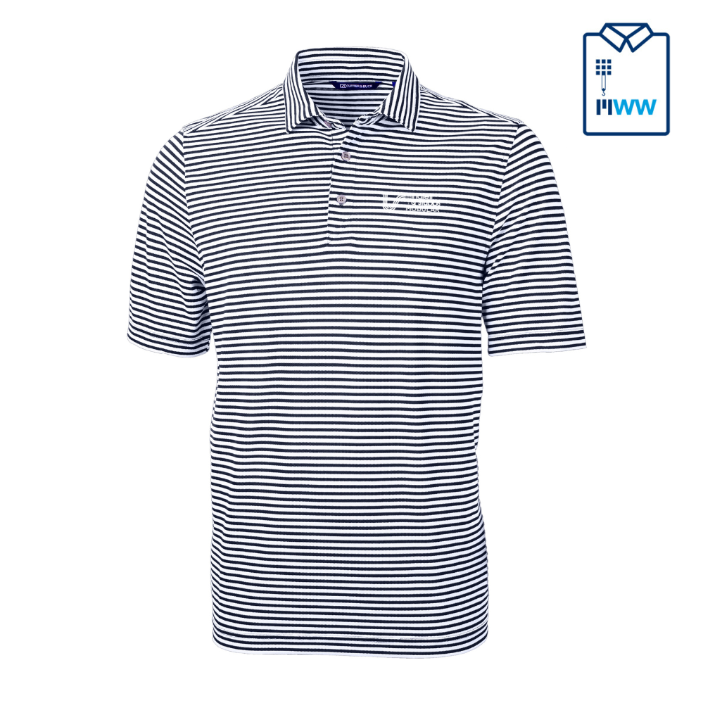 I&S Cutter & Buck Virtue Stripe Mens Polo (Tall) - MWW