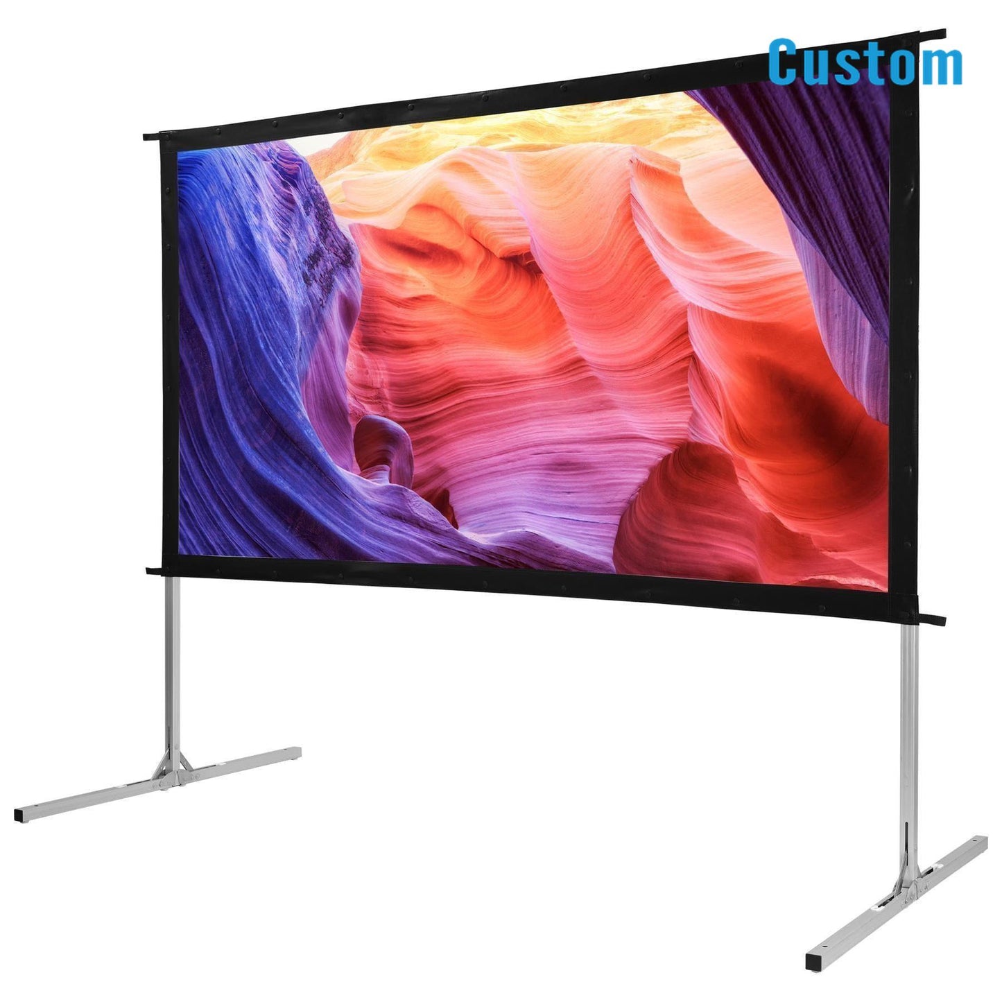 70" Indoor/Outdoor Projection Screen w/Stand and Case