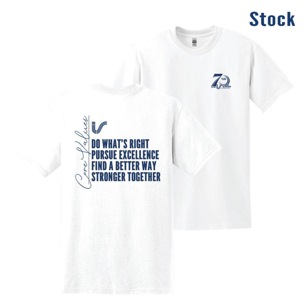 Adult 70th Core Values Ultra Cotton 100% US Cotton T-Shirt