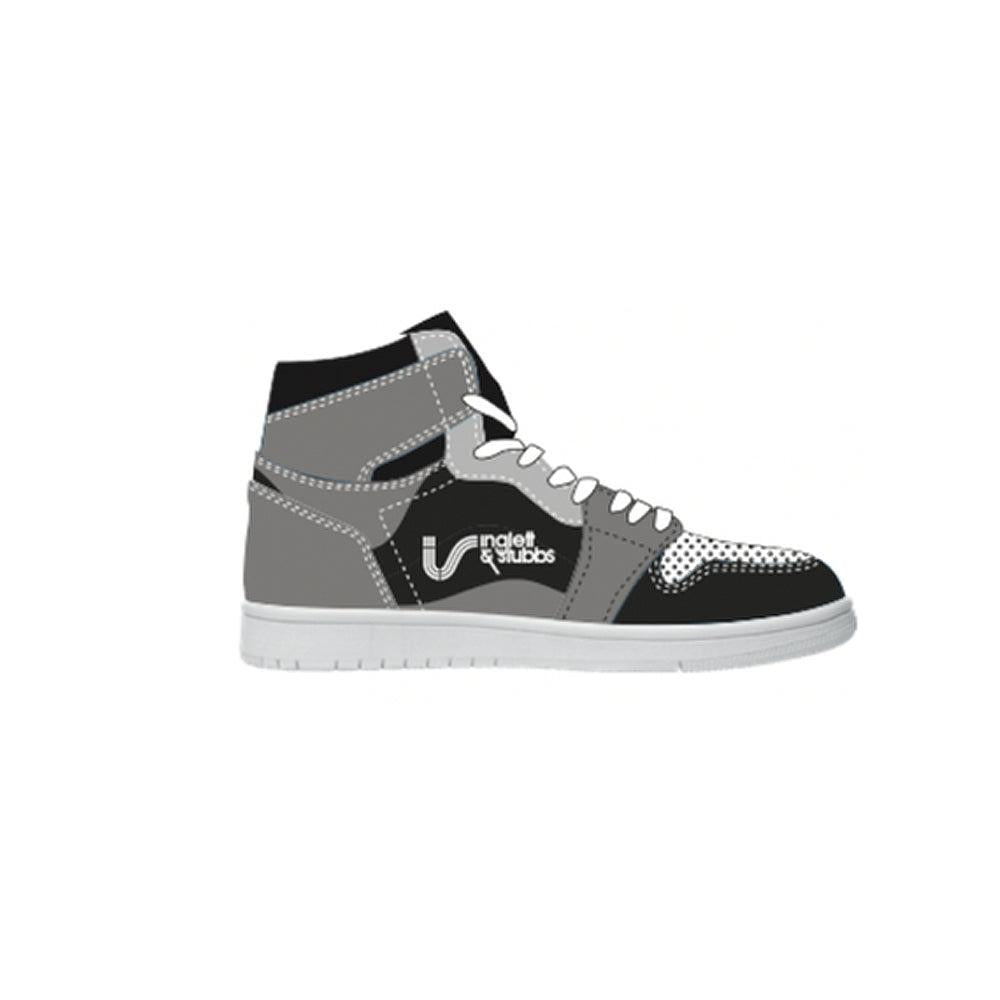 Inglett & Stubbs Black and Grey High Top Sneakers