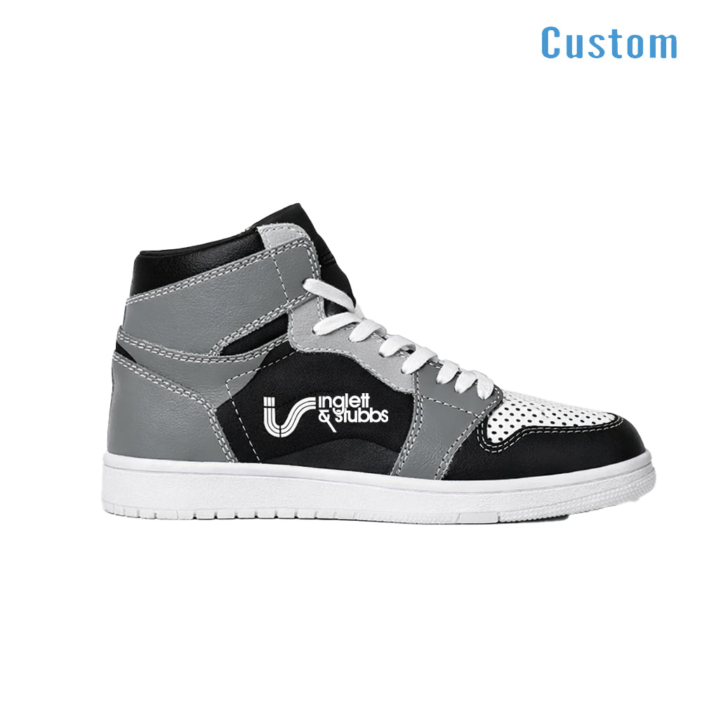 Inglett & Stubbs Black and Grey High Top Sneakers