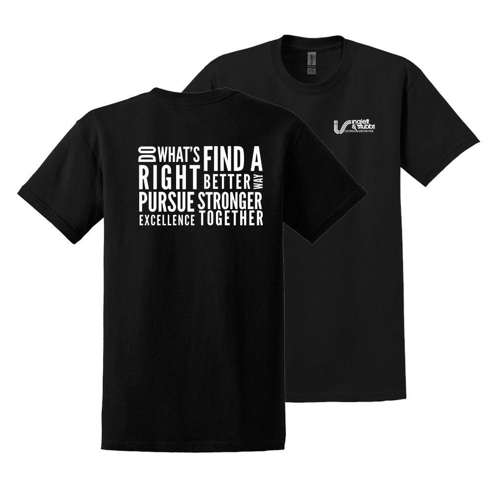 Inglett & Stubbs Black Collage Gildan Cotton Tshirt
