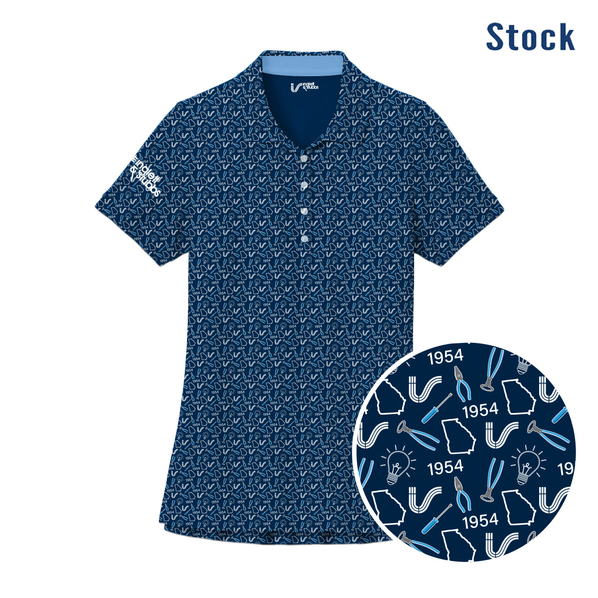 I&S Ladies Electrical Construction Icon Polo - Navy