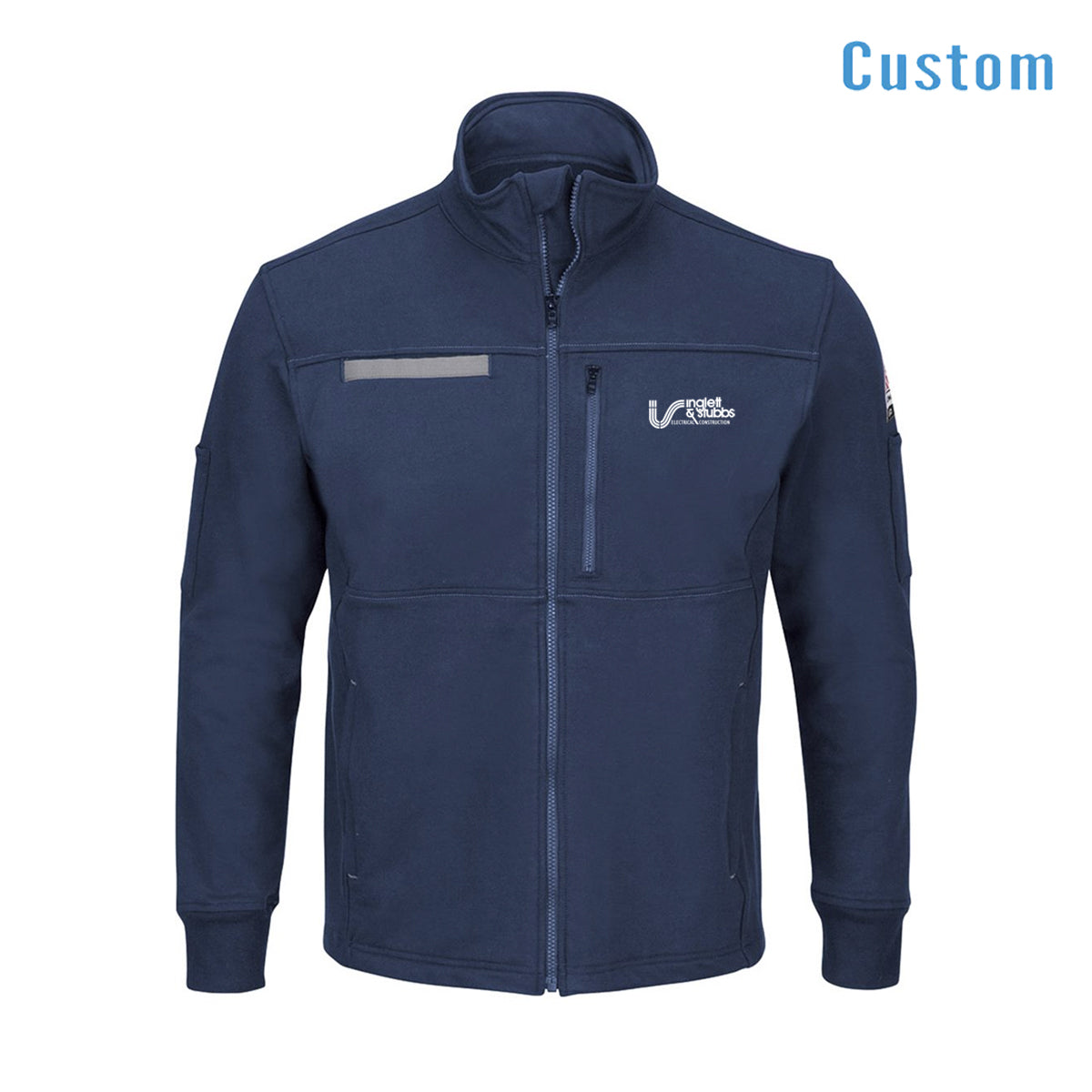 Men's Tall Zip Front Fleece Jacket-Cotton /Spandex Blend