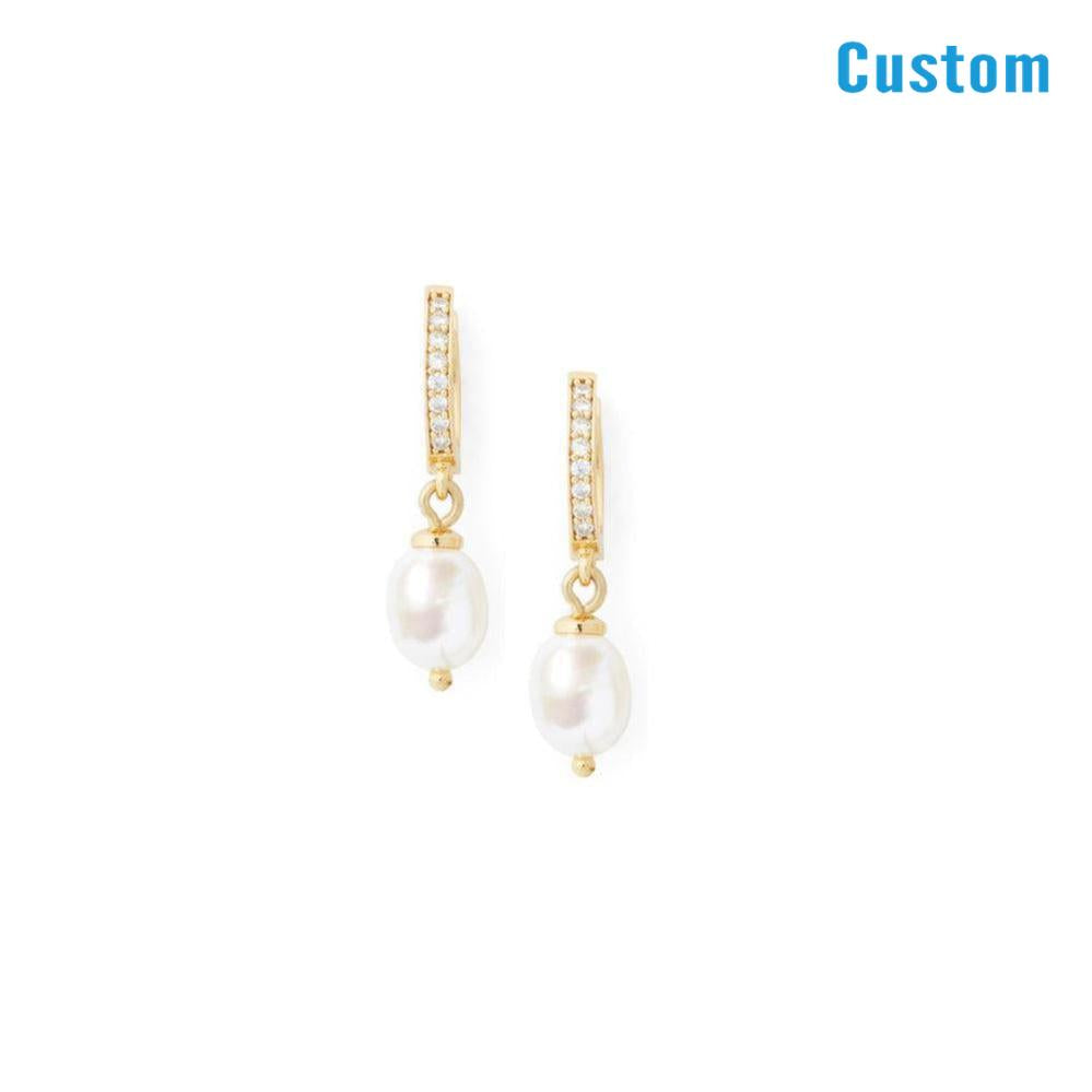 Precious Delights Huggie Drop Earrings