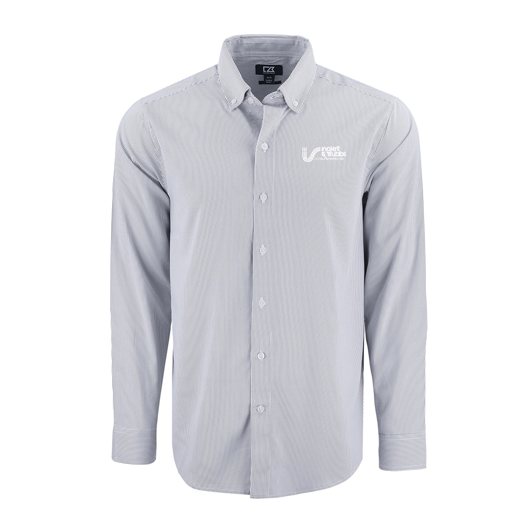 Inglett & Stubbs Recycled Pinstripe mens Long Sleeve Dress Shirt