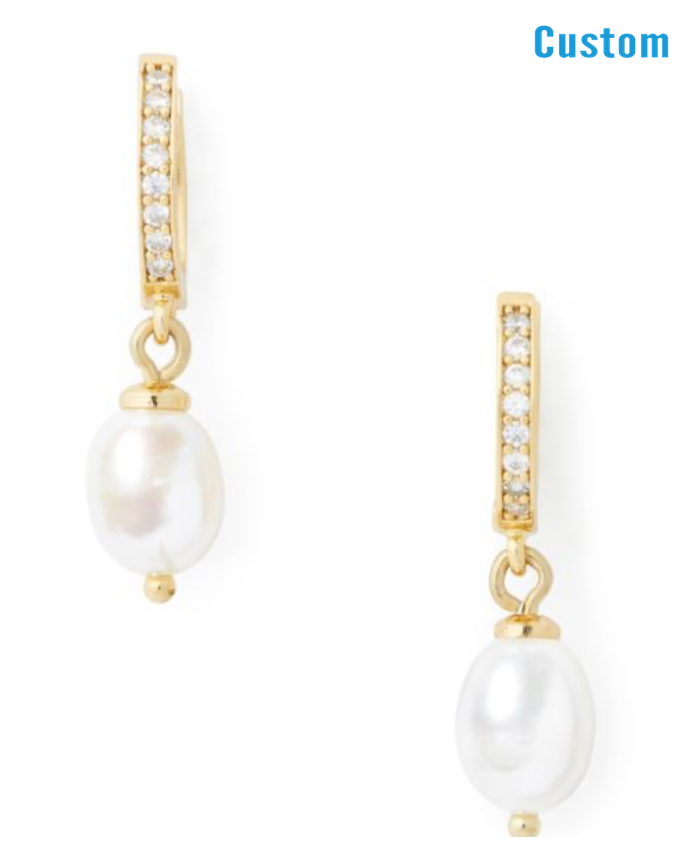 Precious Delights Huggie Drop Earrings