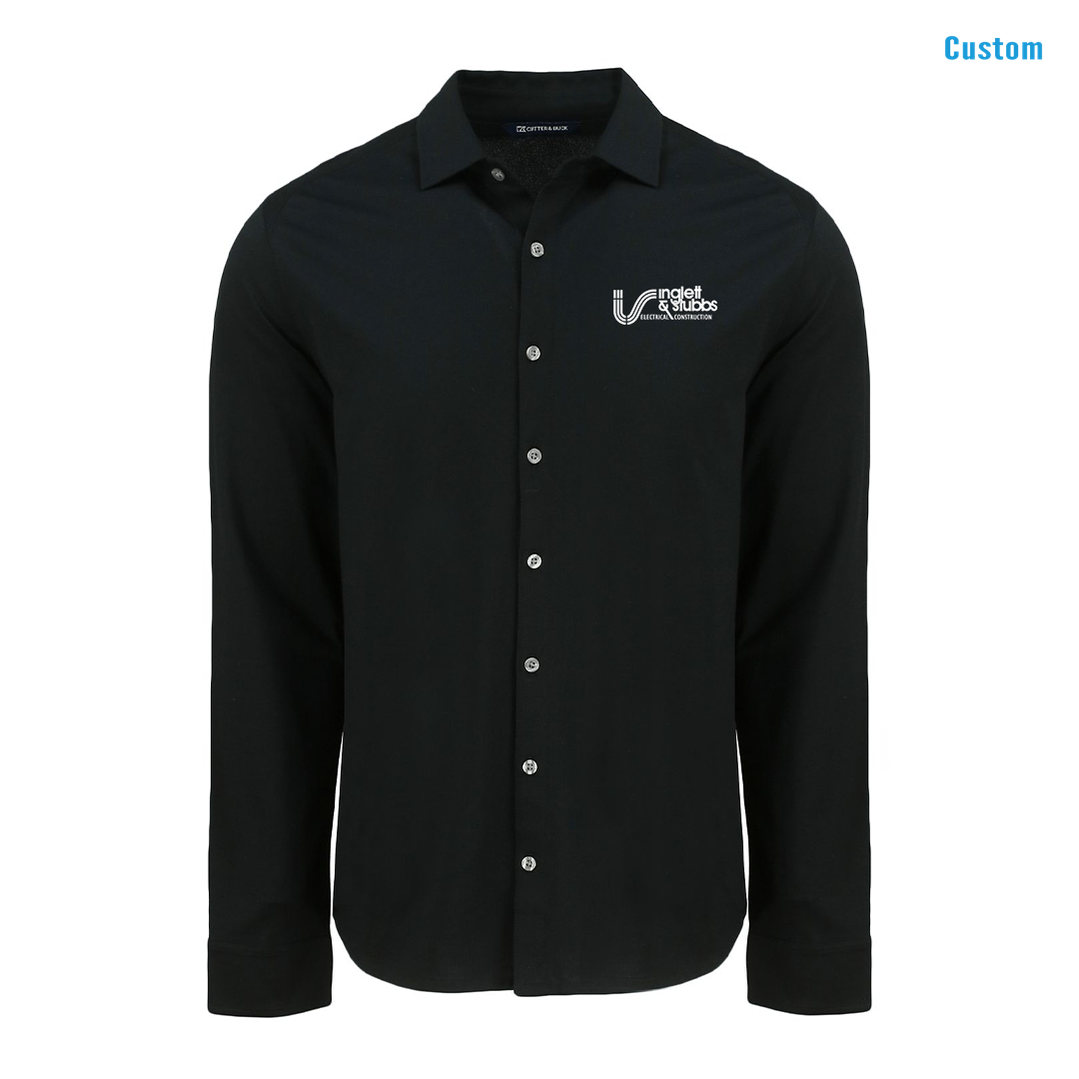 Inglett & Stubbs Soft Pique Long Sleeve Knitted Men's Button Up