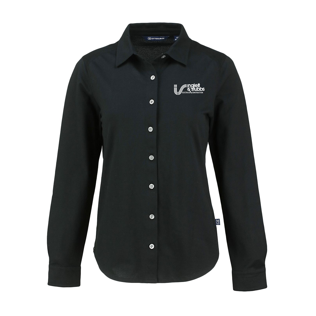 Inglett & Stubbs Soft Pique Long Sleeve Knitted Women's Button Up