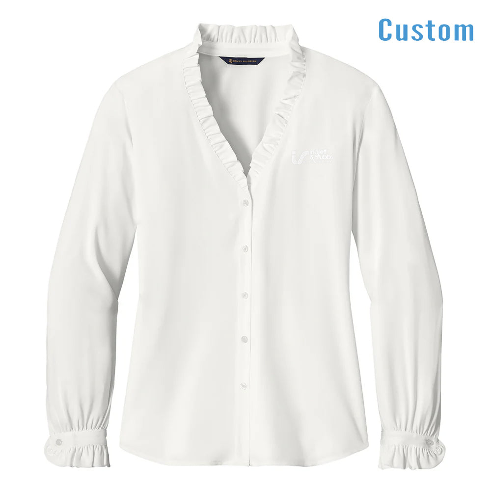 Brooks Brothers® Women’s Long Sleeve Ruffle Collar Blouse