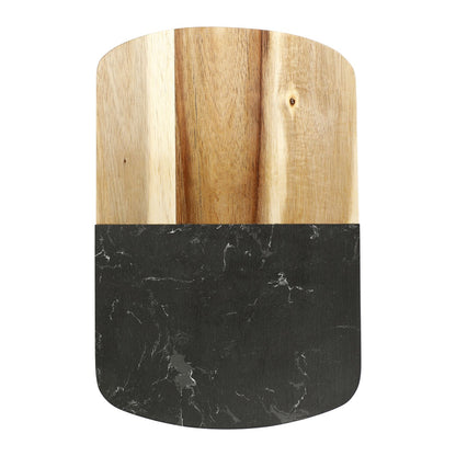 Black Marble Cheese Board Set with Knives