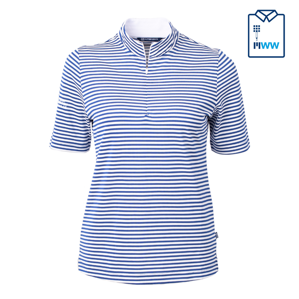 I&S Cutter & Buck Ladies Virtue Stripped 1/2 Zip - MWW