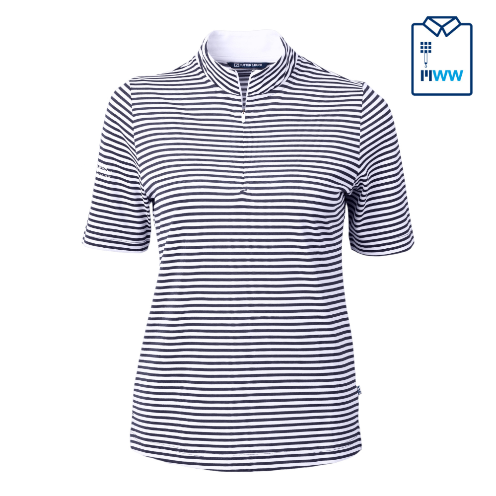 I&S Cutter & Buck Ladies Virtue Stripped 1/2 Zip - MWW