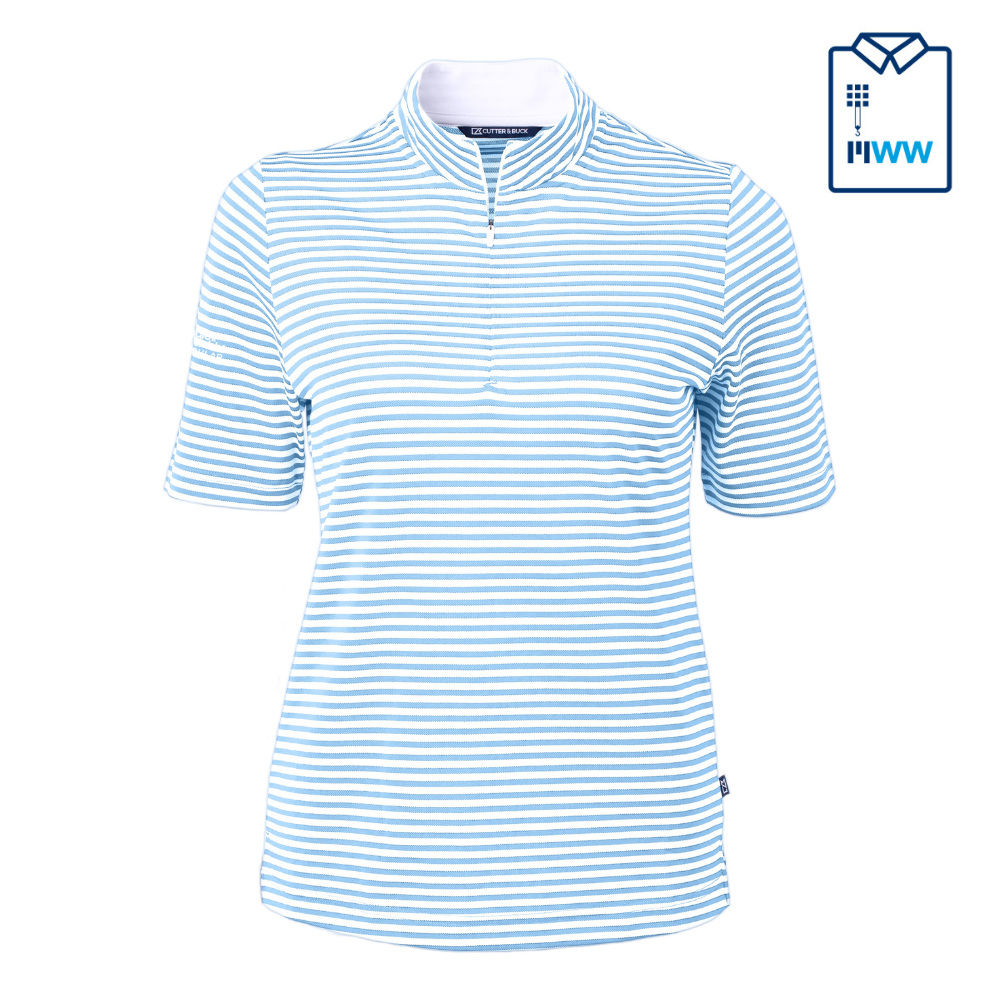 I&S Cutter & Buck Ladies Virtue Stripped 1/2 Zip - MWW