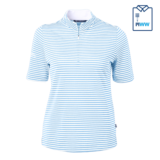 I&S Cutter & Buck Ladies Virtue Stripped 1/2 Zip - MWW