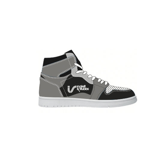 Inglett & Stubbs Black and Grey High Top Sneakers