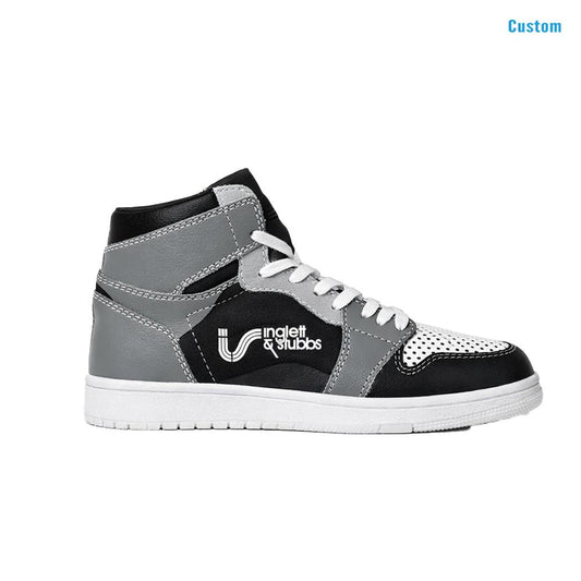 Inglett & Stubbs Black and Grey High Top Sneakers