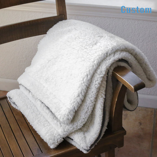 Cozy Grey and White Blanket