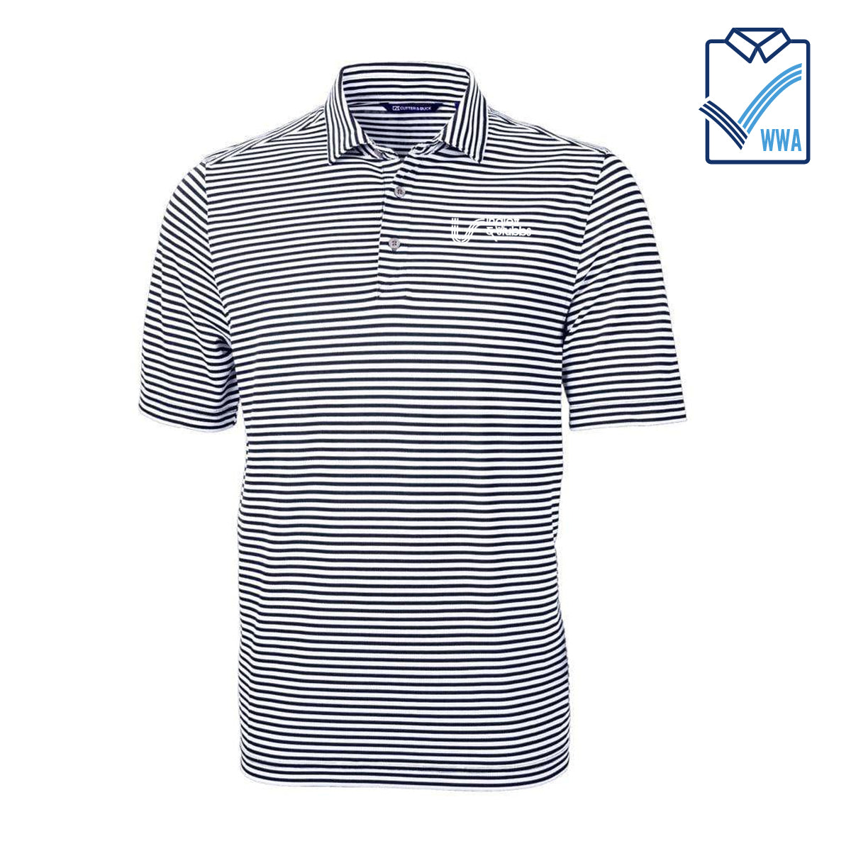 I&S Cutter & Buck Virtue Stripe Mens Polo (Tall) - WWA