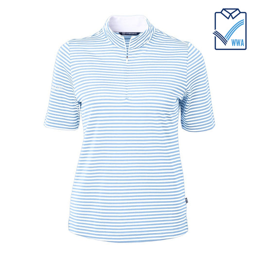 I&S Cutter & Buck Ladies Virtue Stripped 1/2 Zip - WWA