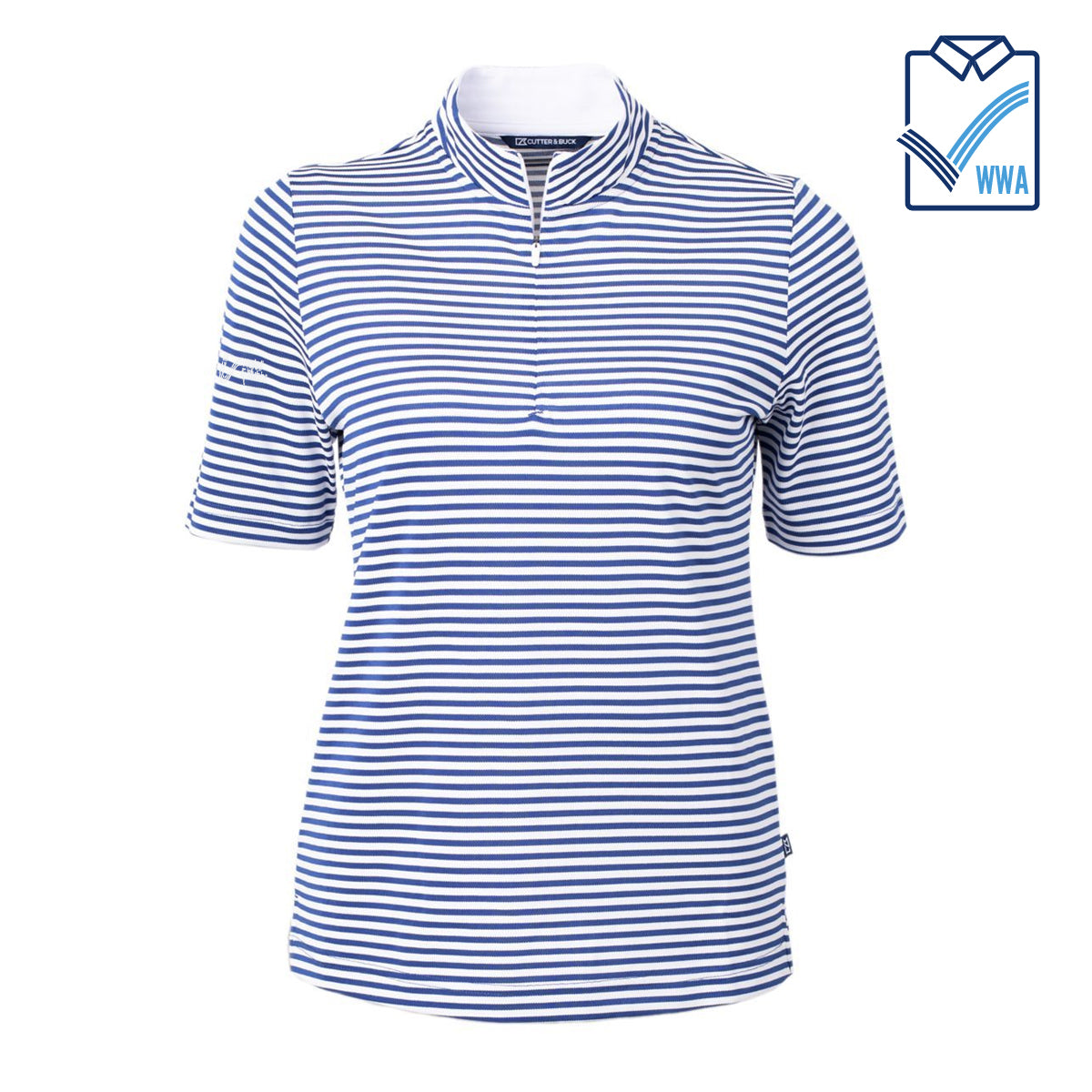 I&S Cutter & Buck Ladies Virtue Stripped 1/2 Zip - WWA