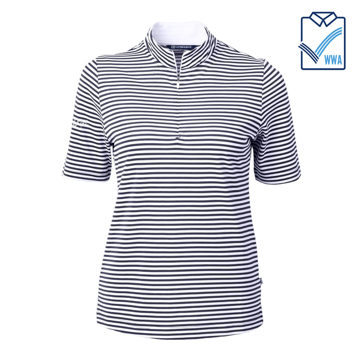 I&S Cutter & Buck Ladies Virtue Stripped 1/2 Zip - WWA