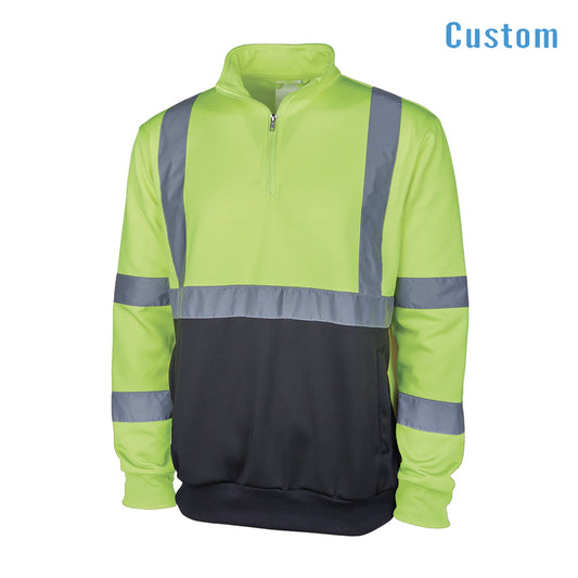 HI-VIS QUARTER ZIP SWEATSHIRT