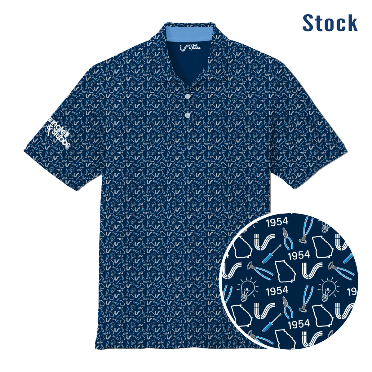 I&S Electrical Construction Icon Polo - Navy
