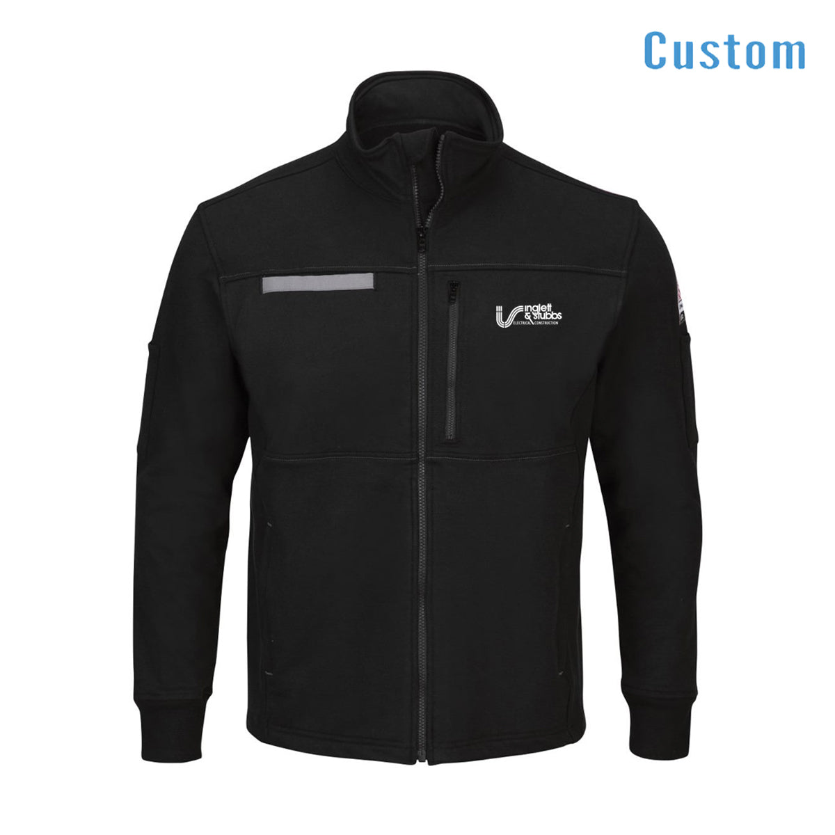 Men's Tall Zip Front Fleece Jacket-Cotton /Spandex Blend