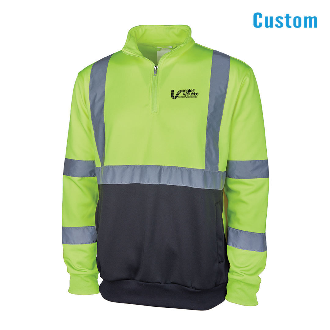 I&S QUARTER ZIP HI-VIS SWEATSHIRT