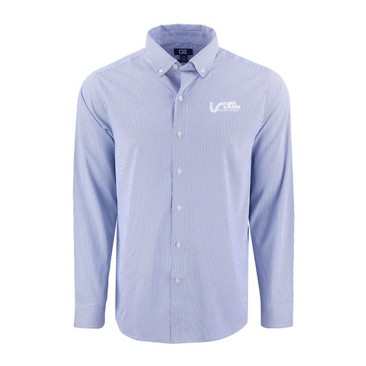 Inglett & Stubbs Recycled Pinstripe mens Long Sleeve Dress Shirt