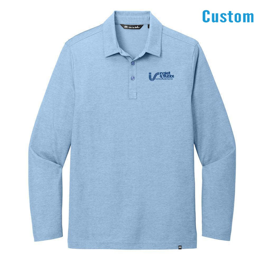 TraviMathew Oceanside Heather Long Sleeve Polo